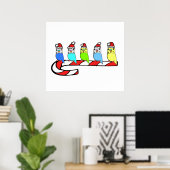 Budgies - Kerstmis Poster (Thuiskantoor)