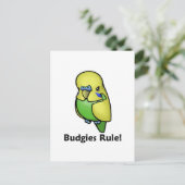 Budgies Rule! Briefkaart (Staand voorkant)