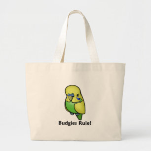Budgies Rule! Grote Tote Bag