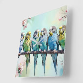 Budgies Vierkante Klok (Hoek)