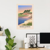 Budleigh Salterton Devon Kust Reisposter Poster (Thuiskantoor)