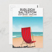 Budleigh Salterton, devon, reisposter Briefkaart (Voorkant / Achterkant)