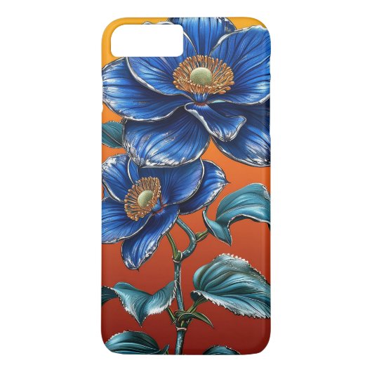 Bue bloemen Case-Mate iPhone case (Achterkant)
