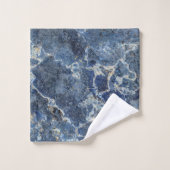 Bue Gris Marbre Noir & Veines Beige (Gant de toilette)