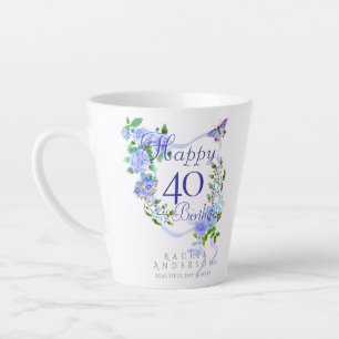Bue Rose Lint 40e Verjaardag Latte Mok