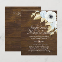 Bue White Anemone Wedding Invitations begrotingsma