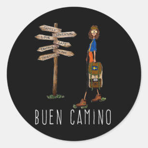 Buen Camino De Santiago Pelgrim Wandelroute Van St Ronde Sticker