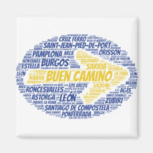 Buen Camino Word Art Magneet