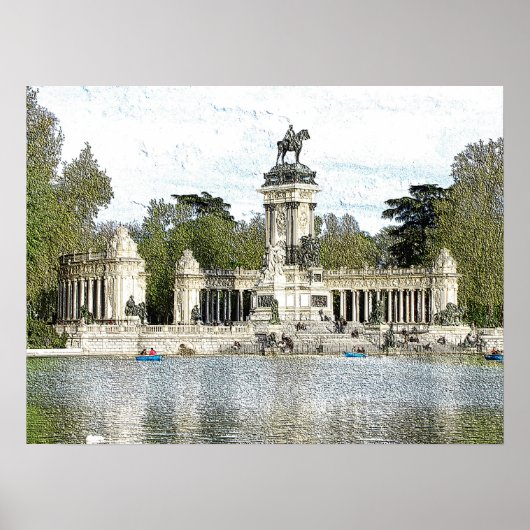 Buen Retiro Park, stad Madrid, Spanje Poster (Voorkant)