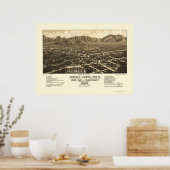 Buena Vista, CO Panoramic Map - 1882 Poster (Keuken)