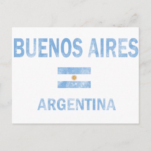 Buenos Aires Argentina Design Briefkaart (Voorkant)
