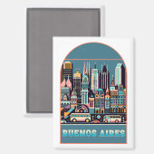Buenos Aires Argentina Magneet (Voorkant / Achterkant)