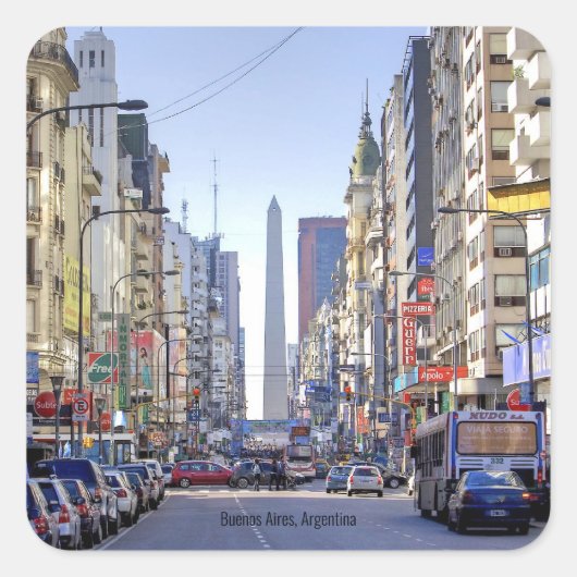 Buenos Aires, Argentina Vierkante Sticker (Voorkant)