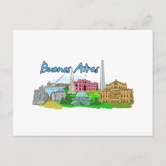 Buenos Aires - Argentinië Briefkaart (Voorkant)