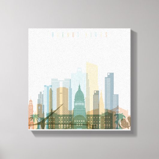 Buenos Aires, Argentinië | City Skyline Canvas Afdruk (Voorkant)
