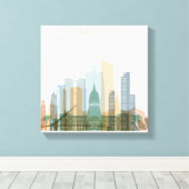 Buenos Aires, Argentinië | City Skyline Canvas Afdruk (Insitu (Houten vloer))