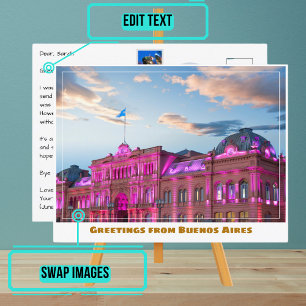 Buenos Aires Argentinië met de Casa Rosada Briefkaart