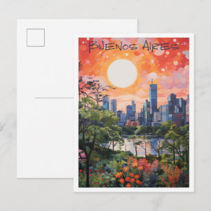 Buenos Aires Argentinië Reis Esthetiek Briefkaart