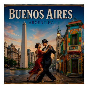 🧲 Buenos Aires Argentinië Reis Souvenir Voor Trip Perfect Poster
