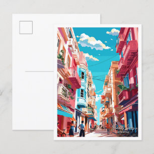 Buenos Aires Argentinië vintage reisillustratie Briefkaart