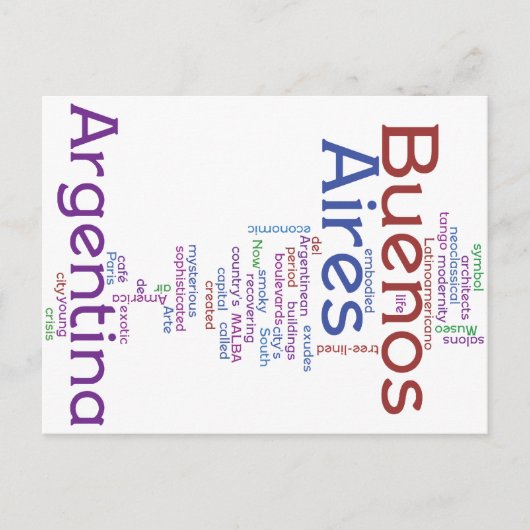 Buenos Aires Briefkaart (Voorkant)