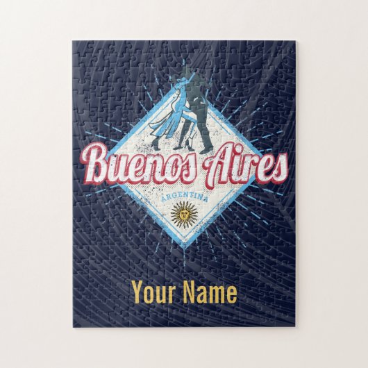 Buenos Aires City Argentina Retro Tango Legpuzzel (Verticaal)