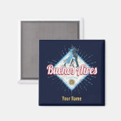 Buenos Aires City Argentina Retro Tango  Magneet (Voorkant / Achterkant)