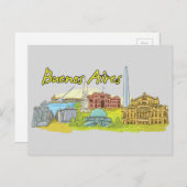 Buenos Aires, de Argentijnse beroemde stad Briefkaart (Voorkant / Achterkant)