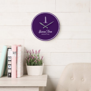 Buenos Aires Elegant Minimaal Retro logo Grote Klok