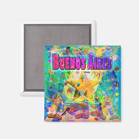 Buenos Aires Epoch Hour Magnet Magneet (Voorkant / Achterkant)