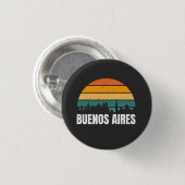 Buenos Aires Retro Ronde Button 3,2 Cm (Voorkant /achterkant)