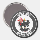 Buenos Aires Round Emblem Magneet (Voorkant / Achterkant)