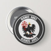 Buenos Aires Round Emblem Ronde Button 7,6 Cm (Voorkant /achterkant)