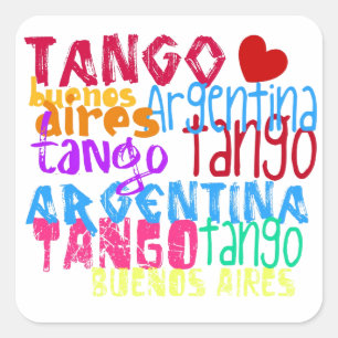 Buenos Aires tango Vierkante Sticker