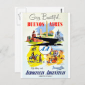 buenos aires vintage briefkaart (Voorkant / Achterkant)