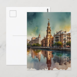 Buenos Aires waterverf kunst Briefkaart