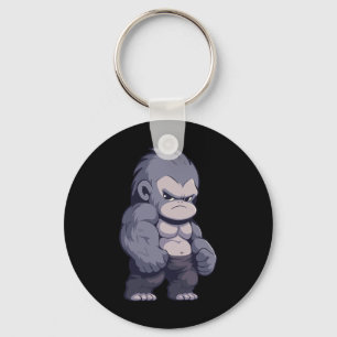 Buff Alpha Silverback Gorilla Ape Design Boxing Go Sleutelhanger