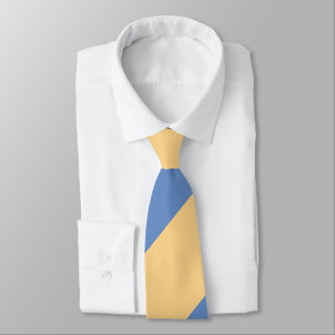 Buff and Sky Blue Bread Regimental Stripe Stropdas