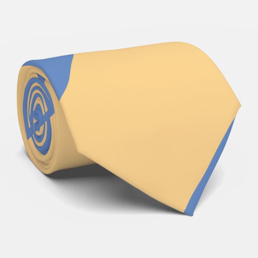 Buff and Sky Blue Bread Regimental Stripe Stropdas (Opgerold)