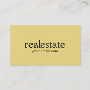 Buff Beige Real Estate Agent Visitekaartje