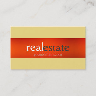 Buff Beige Sinaasappel Real Estate Agent Visitekaa Visitekaartje