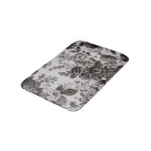 Buff Grey Taupe  Floral Toile Badmat (Gekanteld)