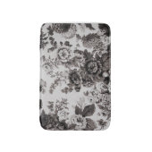 Buff Grey Taupe  Floral Toile Badmat (Voorkant Verticaal)