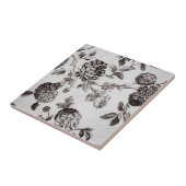 Buff Grey Taupe  Floral Toile No.2 Tegeltje (Zijkant)
