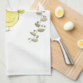 Buff Hen en Branches Kitchen Towel Theedoek (Quarter Fold)