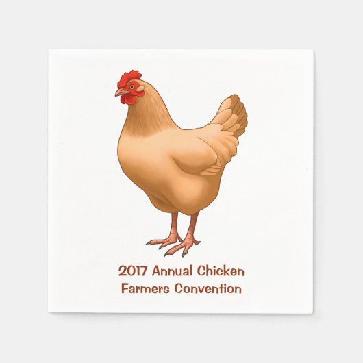 Buff Orpington Chicken Hen Servetten (Voorkant)