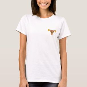 Buff Pizzapunt Tillende Kaas Barbell Cartoon T-shirt