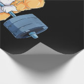 Buff Power Lifting Corgi Bodybuilder Cadeaupapier (Hoek)