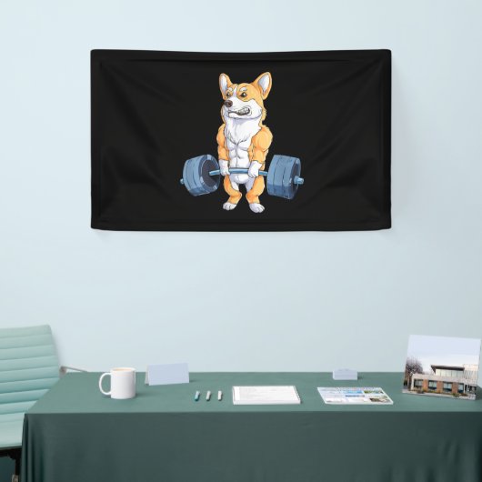 Buff Power Lifting Corgi Bodybuilder Spandoek (Beurs)
