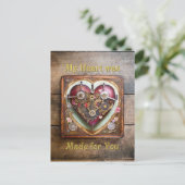 Buff Red Heart Steampunk-serie Briefkaart (Staand voorkant)
